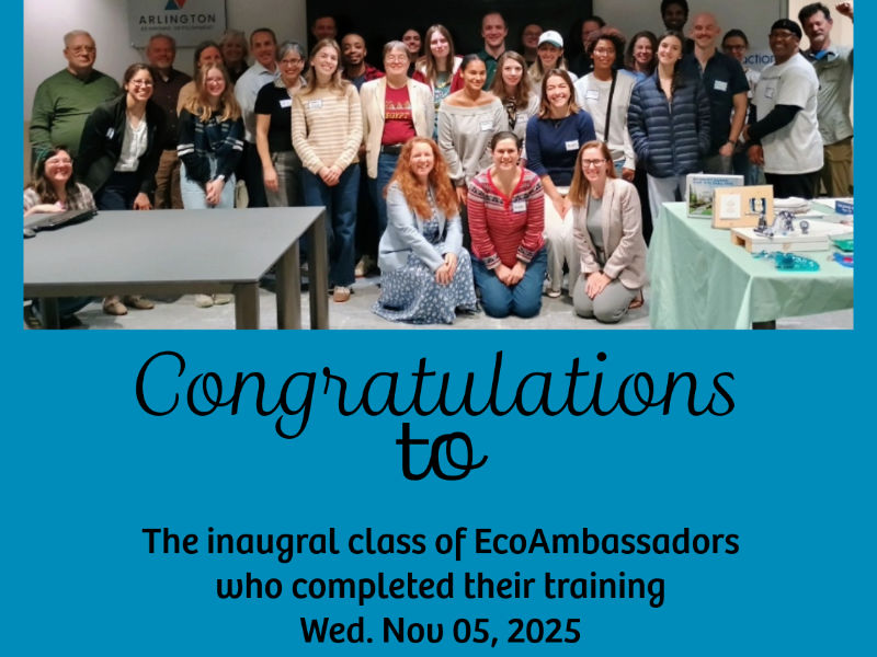 group shot of the inaugural EcoAmbassadors class
