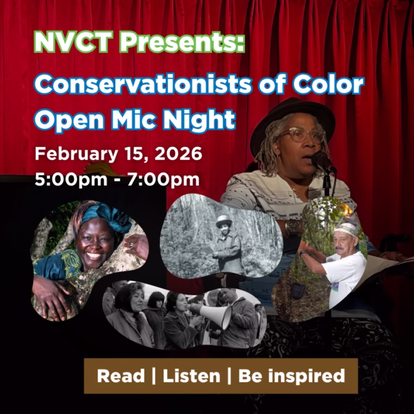 promo graphic for Conservationist of Color Open Mic Night
